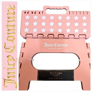 Juicy Couture Home JC Signature Logo Stars Step Stool